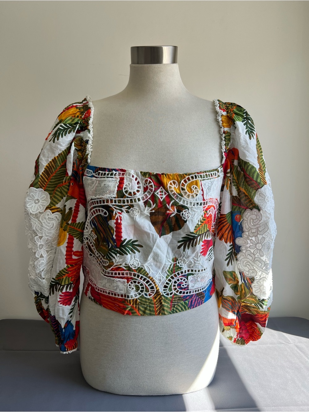 FARM Rio Forest Birds Blouse NWT Size L